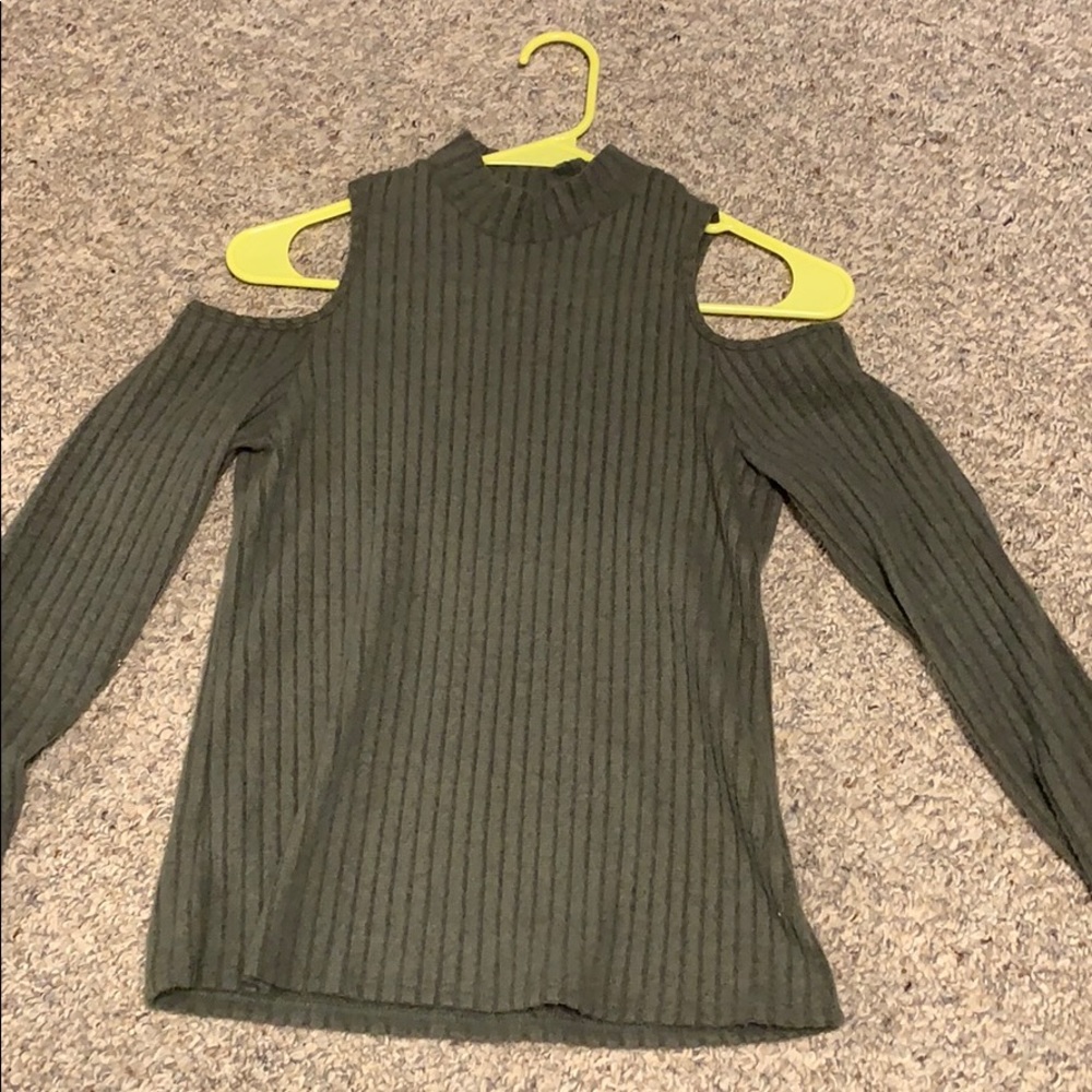 Sage long sleeve cut out shoulders